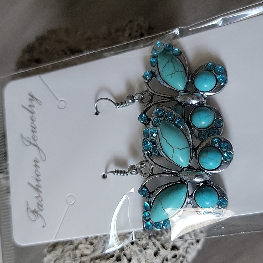 Turquoise Butterfly Earrings